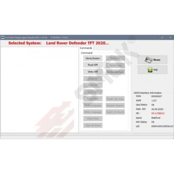 Lr0006 Range Rover Defender Tft 2020-... Obd resmi